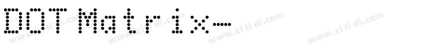 DOT Matrix字体转换